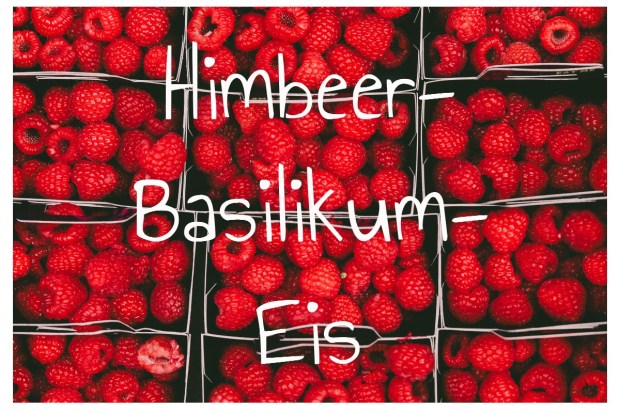 Himbeer-Basilikum-Eis